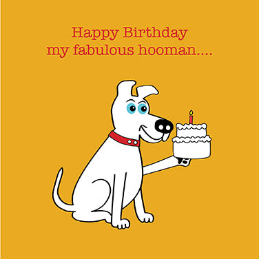 Fabulous Hooman Cartoon Card