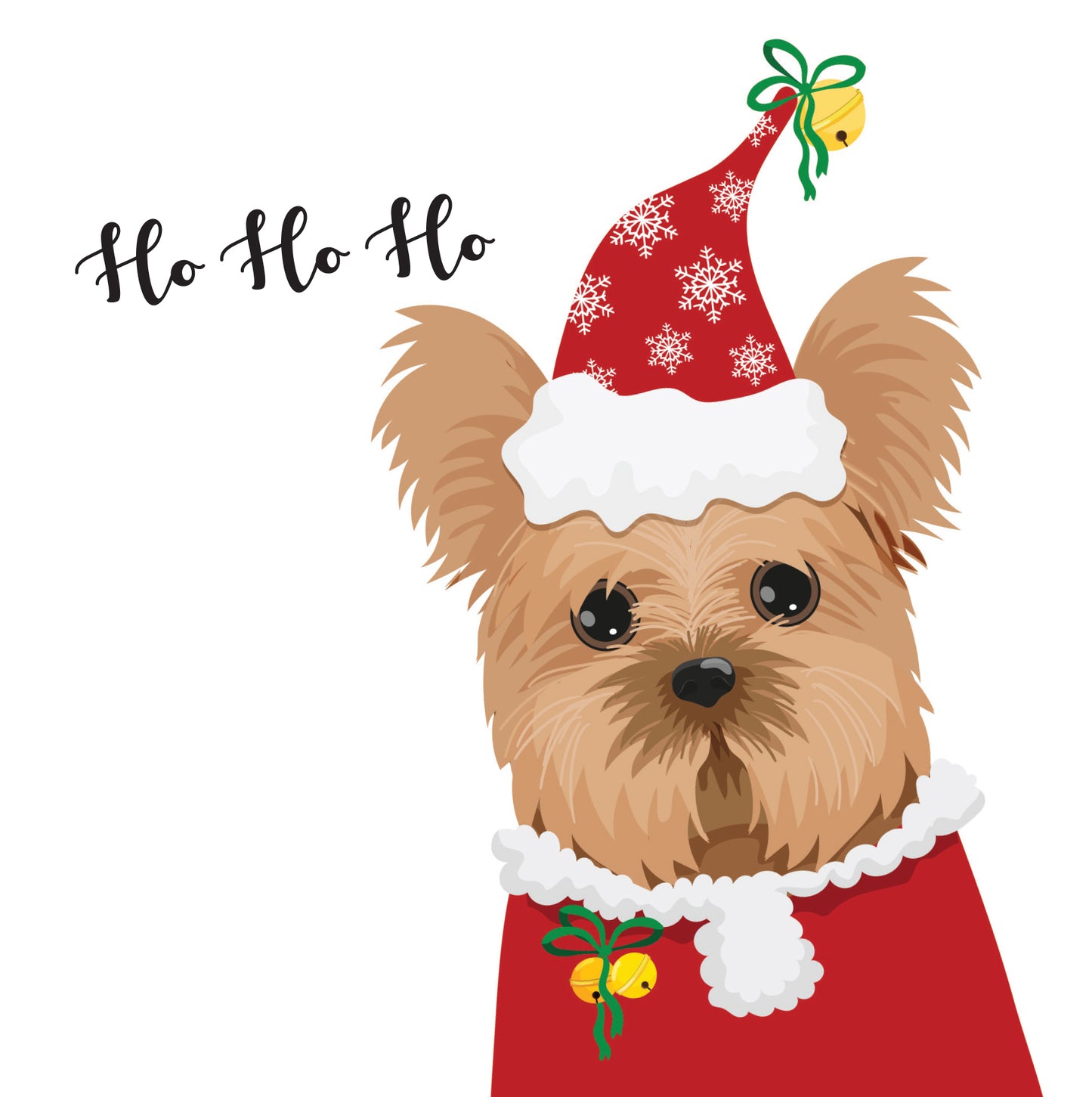 Yorkie Dog Christmas Card
