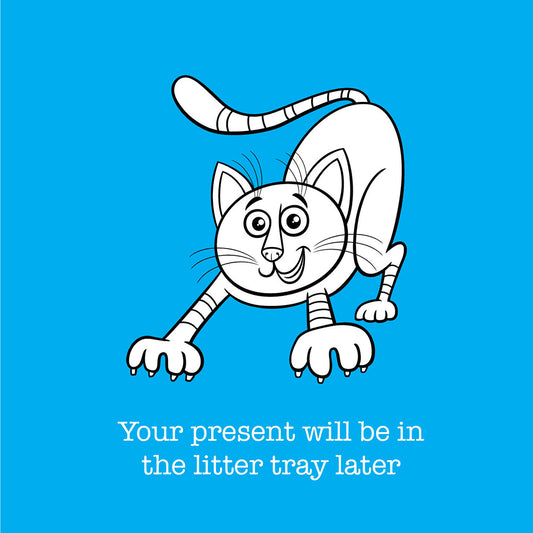 Litter Tray Cartoon Card