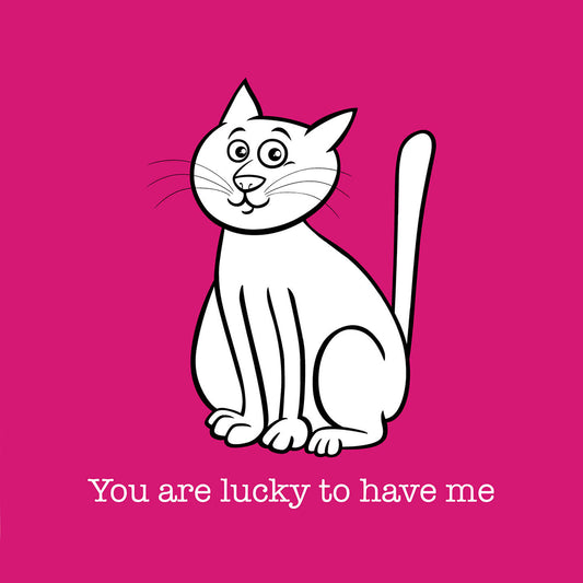 Lucky Cat Cartoon Card