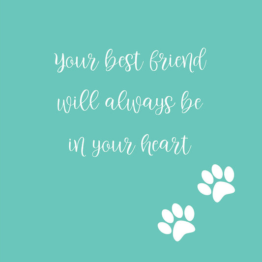Best Friend Heart Pet Sympathy Card