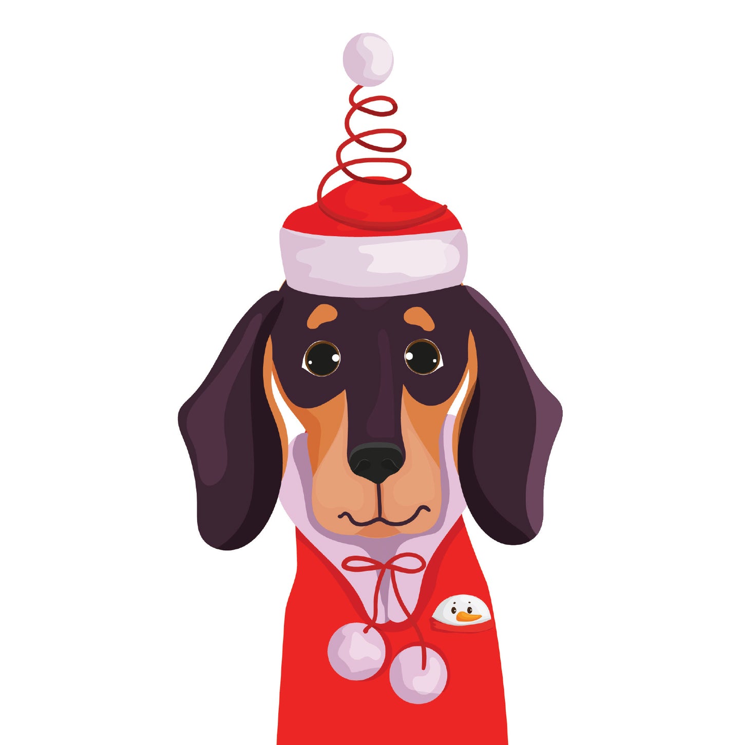 Dachshund Dog Christmas Card