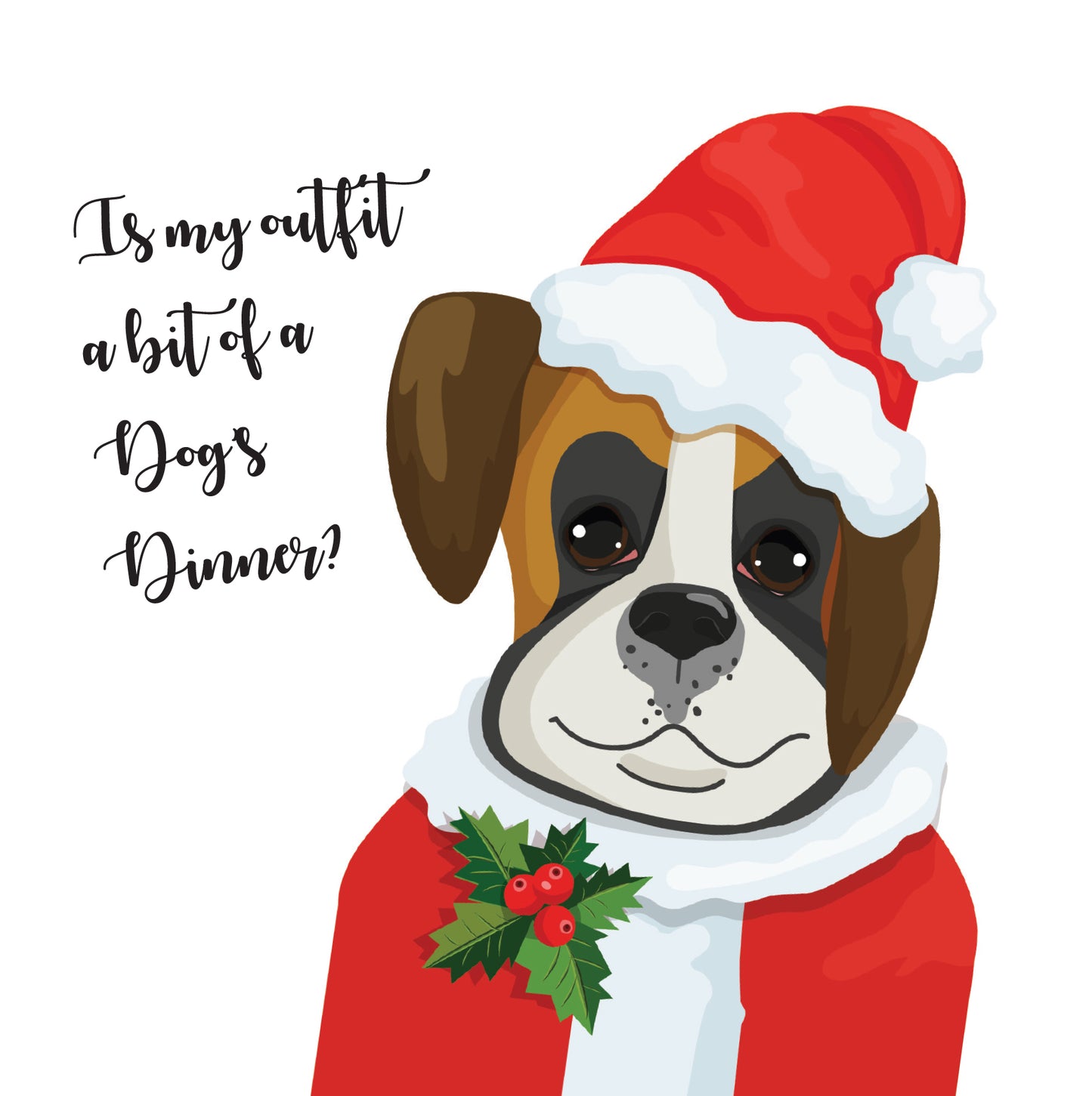 Dogs Dinner Christmas Card